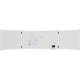 Klapptafel Legamaster UNITE PLUS, magnetisch, 5 Schreibflächen, B 2000/4000 x T 13,4 x H 1000 mm, emaillierter Keramikstahl, weiß